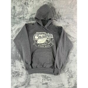 Disneyland‎ Lightning McQueen Hoodie Hanes Men's Small Gray Champions Custom